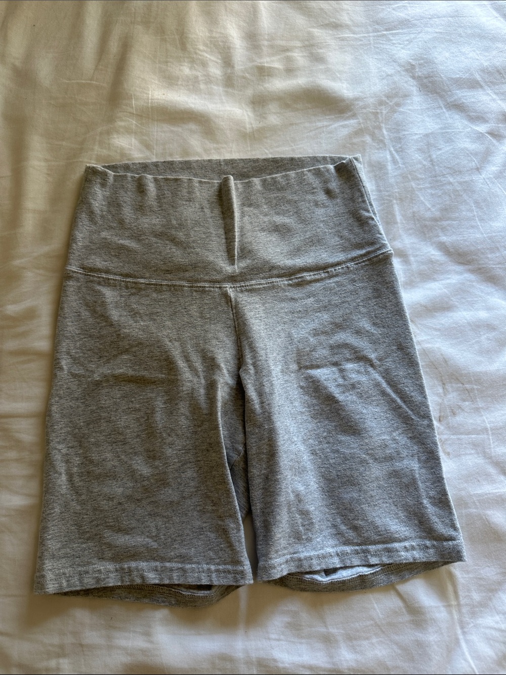TNA Heather Gray High-Rise Bike Shorts